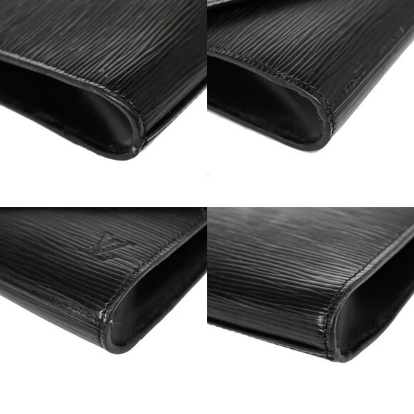 LOUIS VUITTON Arts Deco Clutch Bag Epi Leather Black Gold France M52632 66EB435 - Picture 7 of 12